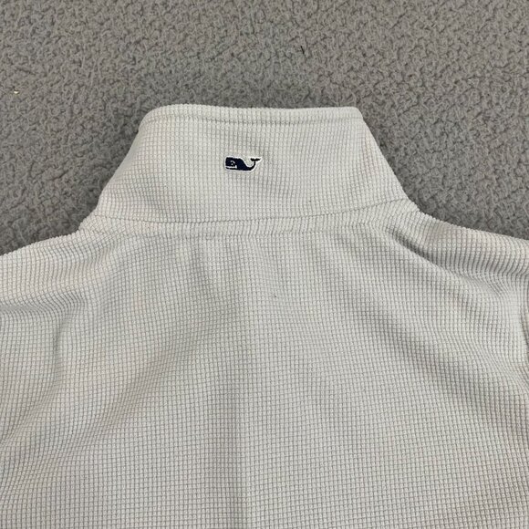 Vineyard Vines 1/4 Fleece Women XS Light Gray Grid Performance Pullover - Picture 5 of 11